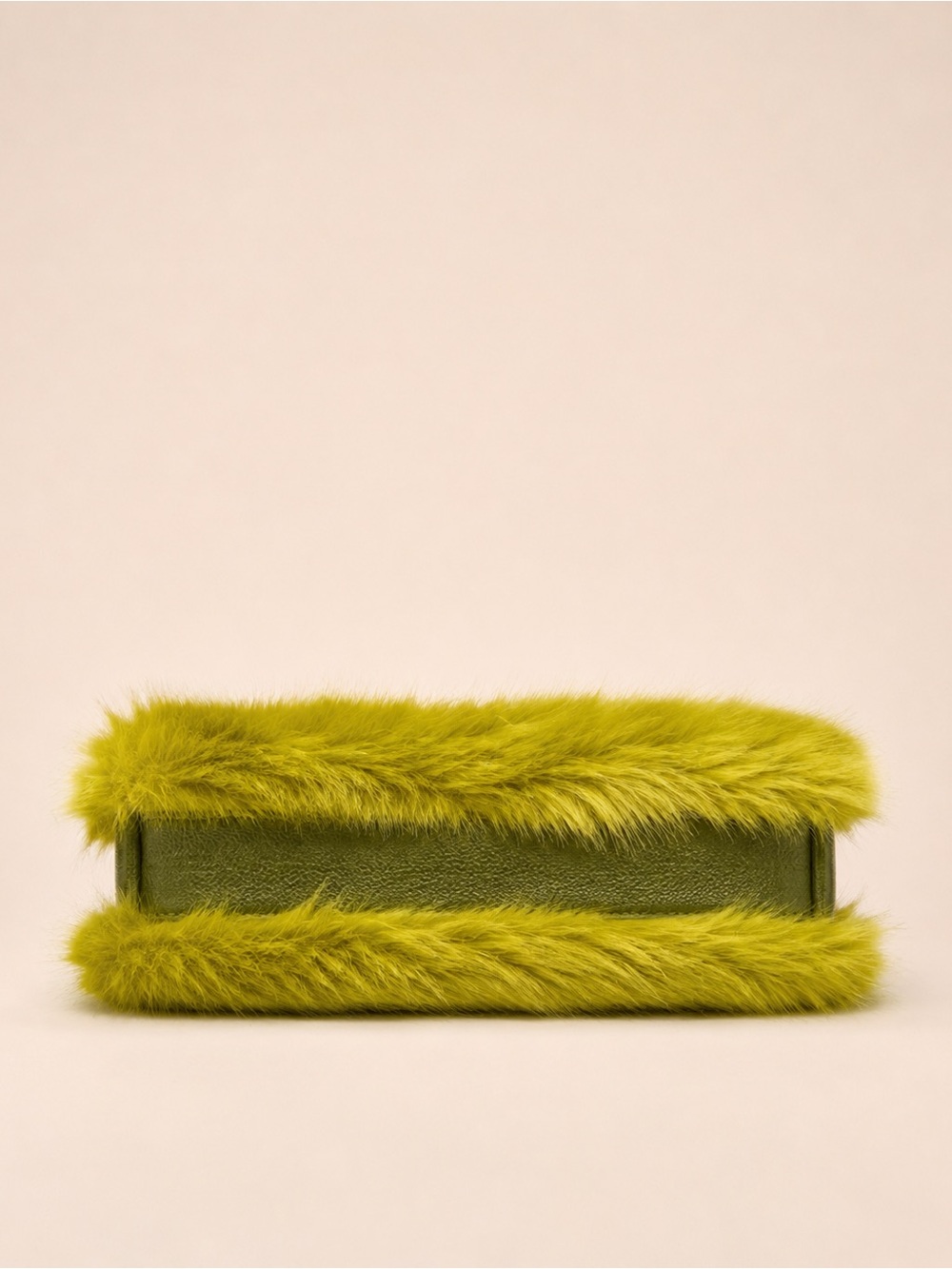 Tory Burch Chelsea Faux Fur Convertible Crossbody Shoulder Bag Chartreuse Green - Picture 6 of 10